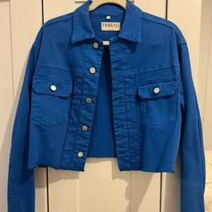 Fiorucci cobalt blue denim jacket - never worn no tags